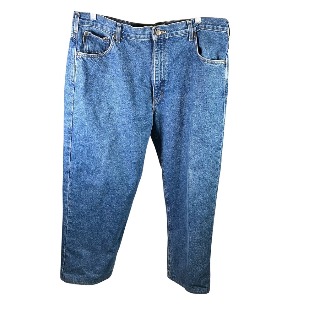 Carhartt Relaxed Fit Flannel Lined Jeans Men's 40x32 Blue Denim‎ Cotton Workwear